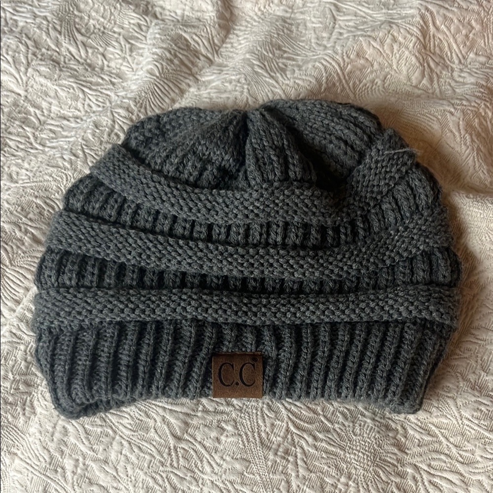 C.C Gray Knit Beanie